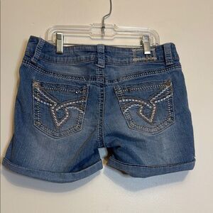 Hydraulic Y2K‎ embroidered denim shorts